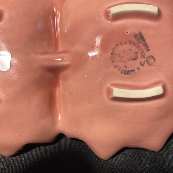 NEUWIRTH Portugal PINK MAPLE LEAF 2- Sided Dish - Picture 9 of 11